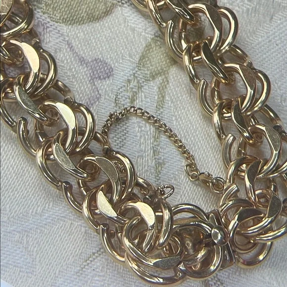 VTG Luxurious 12k Gold filled Link Bracelet - Picture 5 of 6